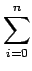 $\displaystyle \sum_{{i=0}}^{n}$