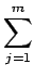 $\displaystyle \sum_{{j=1}}^{m}$
